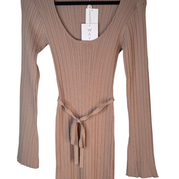 2/$30 NWT WAYF XS Ribbed Knit Long Sleeve Dress - Picture 6 of 16